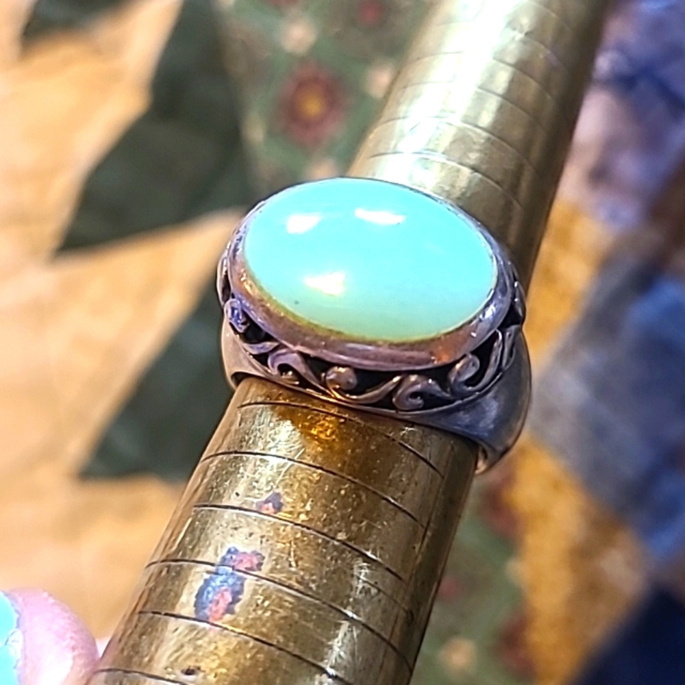 Silver and turquoise ring 7